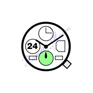 Movimento Citizen C300 24 ore doppio fuso orario LCD multifunzione