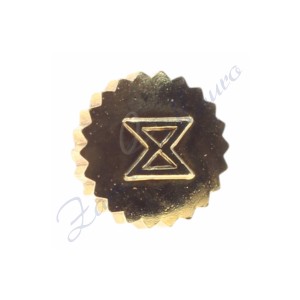 Corona  Lorenz anti polvere in acciaio dorato diametro 4,0 A1,5 P0,90