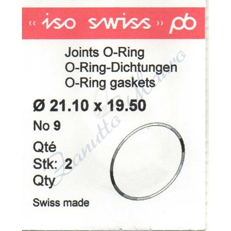 OR Standard ISO009 busta 2 pz Diam.int. 19.50 sezione 0.80