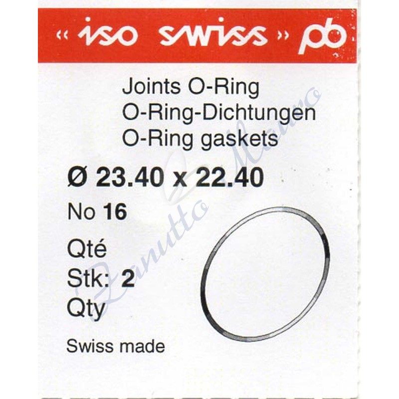 OR Standard ISO016 busta 2 pz Diam.int. 22.40 sezione 0.50