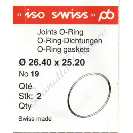 OR Standard ISO019 busta 2 pz Diam.int. 25.20 sezione 0.60