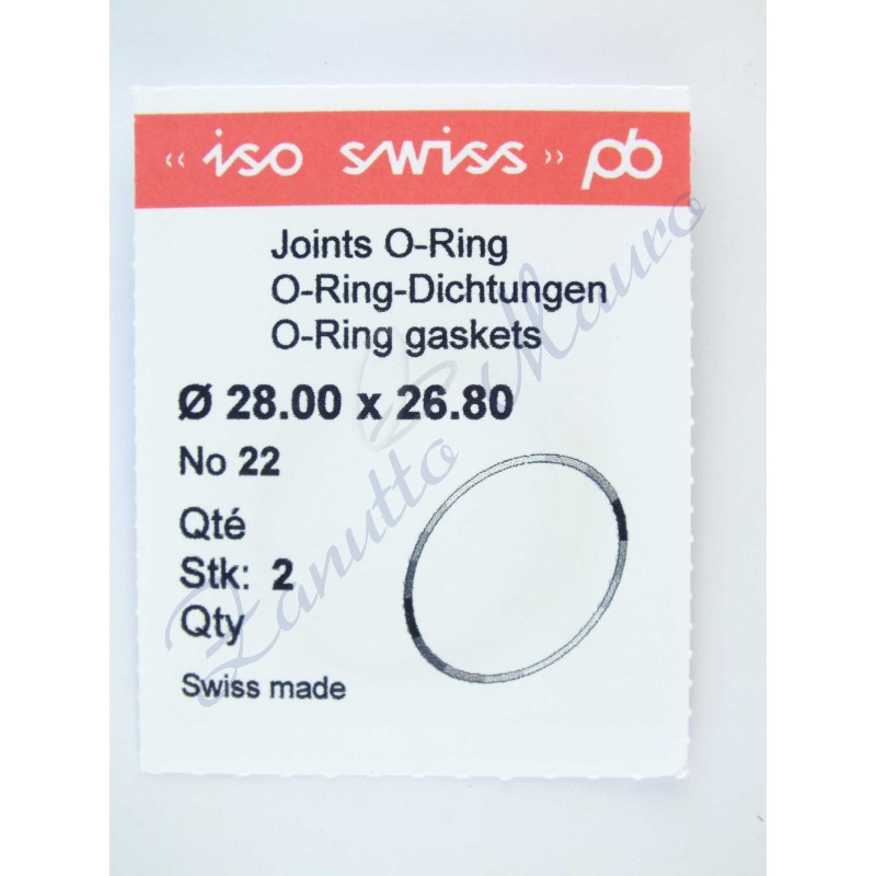 OR Standard ISO022 busta 2 pz Diam.int. 26.80 sezione 0.60