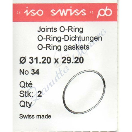 OR Standard ISO034 busta 2 pz Diam.int. 29.20 sezione 1.00