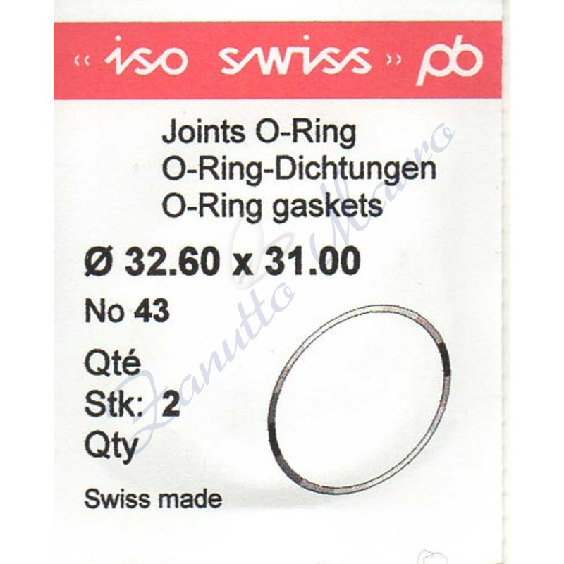 OR Standard ISO043 busta 2 pz Diam.int. 31.00 sezione 0.80