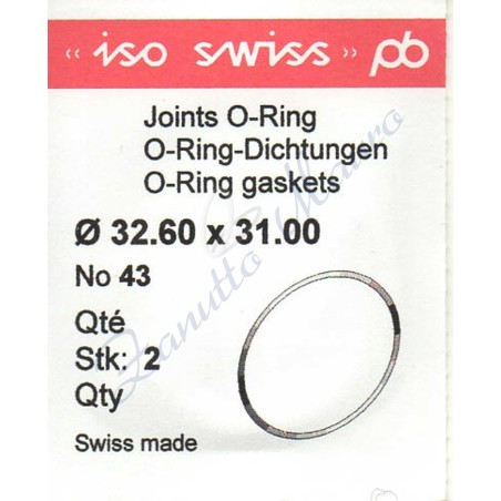 OR Standard ISO043 busta 2 pz Diam.int. 31.00 sezione 0.80