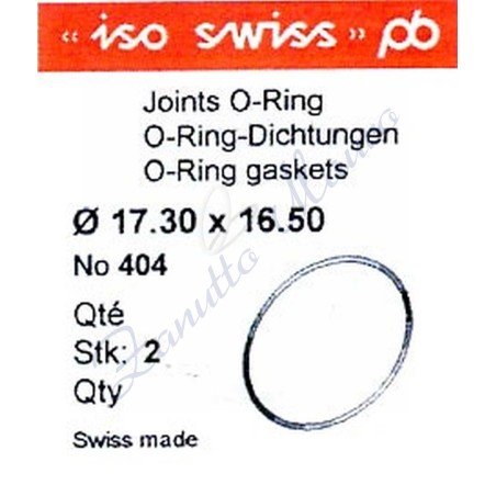 O-Ring Quartz ISO408 busta 2 pz Diam.int. 17.50 sezione 0,40