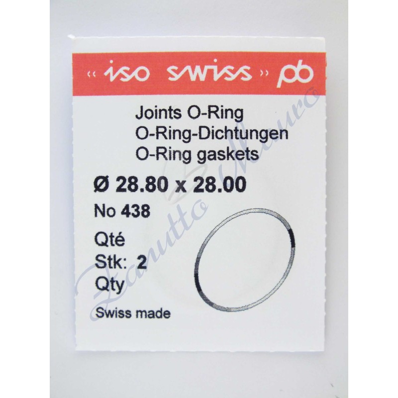 O-Ring Quartz ISO438 busta 2 pz Diam.int. 28.00 sezione 0,40
