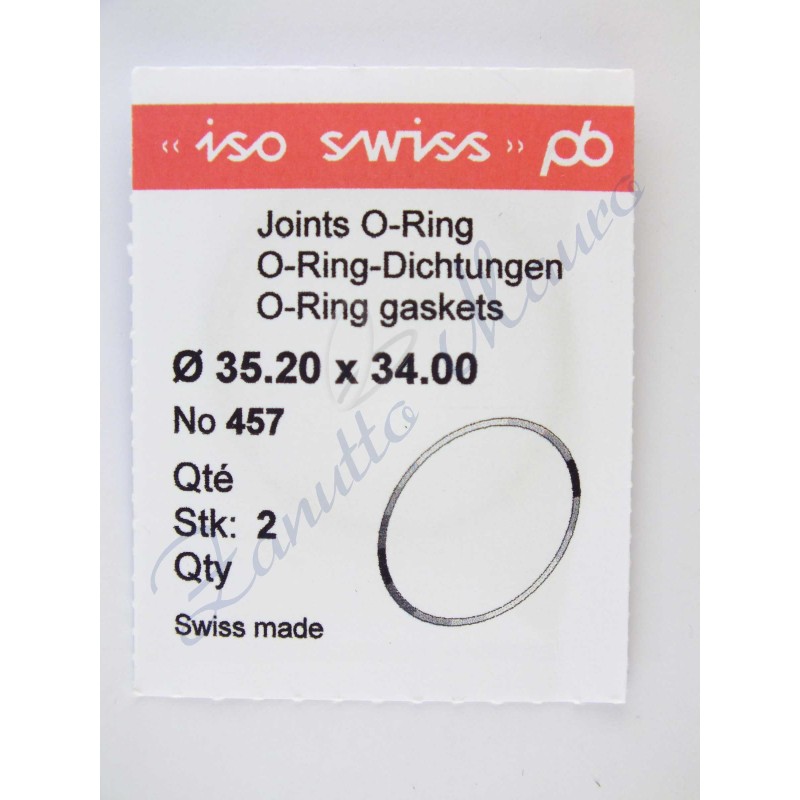 O-Ring Quartz ISO457 busta 2 pz Diam.int. 34.00 sezione 0,60