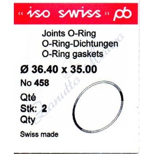 O-Ring Quartz ISO458 busta 2 pz Diam.int. 35.00 sezione 0.70