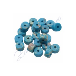 Cilindro in turchese diametro mm 4,5 spessore mm 2,5