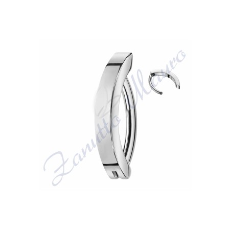 Piercing banana a cerchio  mm 1,6x10 in acciaio 316L