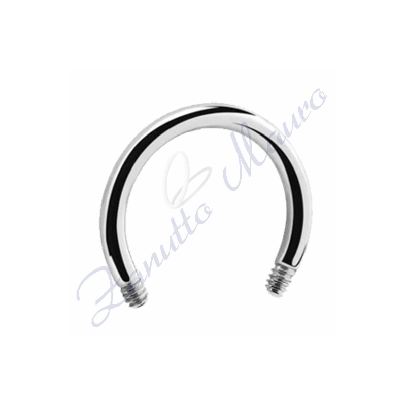 Barra per anello barbell mm 1,2x6 in acciaio 316L