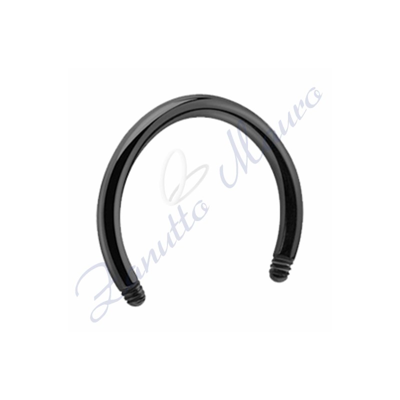 Barra per anello barbell mm 1,2x14 in acciaio 316L brunito