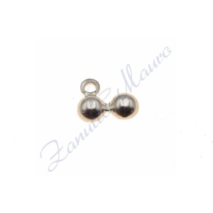 Terminali a stringere in argento 925 diametro mm 4 peso gr 0,21
