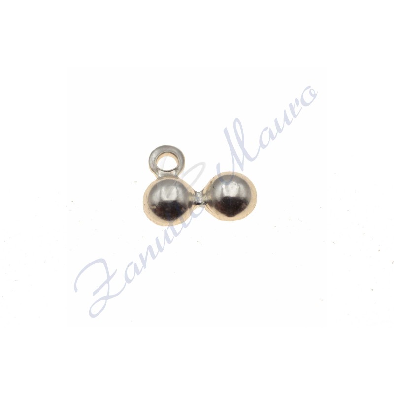 Terminali a stringere in argento 925 diametro mm 4 peso gr 0,21