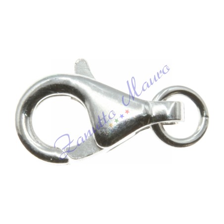 Chiusura a goccia stampata in argento 925 rodiato mm 5x9 busta da 2 pz