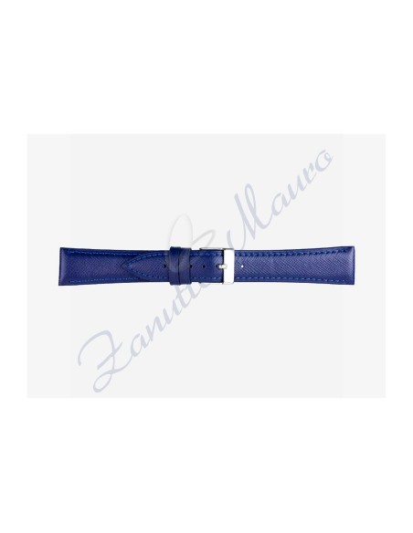 Cinturino 597 in pelle stampa saffiano 22x18 colore blu scuro