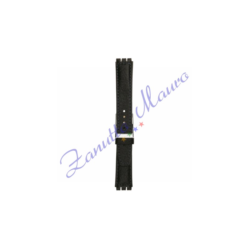Cinturino 245PLin pelle stampata per Swatch 17x19 colore blu scuro