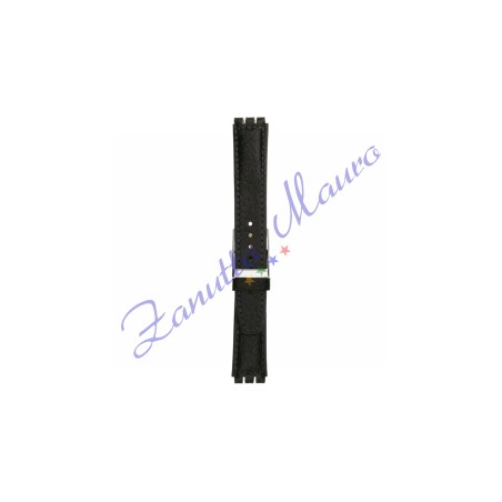 Cinturino 245PLin pelle stampata per Swatch 17x19 colore blu scuro