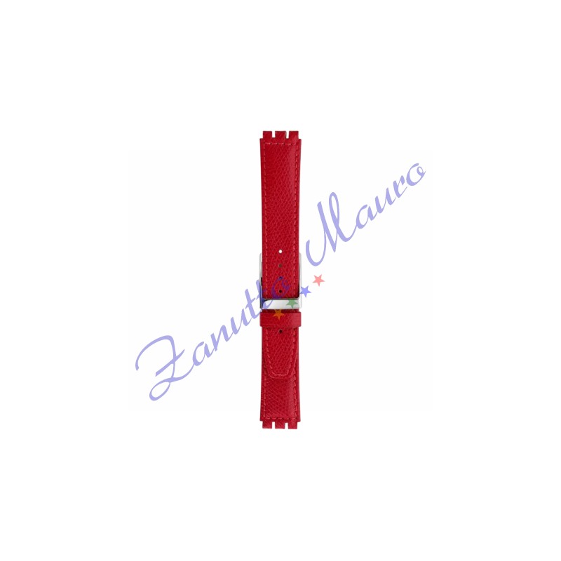 Cinturino 245PLin pelle stampata per Swatch 17x19 colore rosso