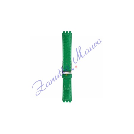 Cinturino 245PLin pelle stampata per Swatch 17x19 colore verde chiaro