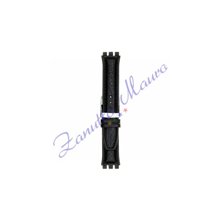 Cinturino 247PL in pelle stampata per Swatch 19x22 colore nero