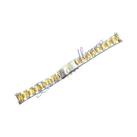 Bracciale tipo Oyster 503MG in acciaio bicolore ansa curva mm 15