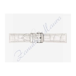 Cinturino 643 in pelle lucido stampa cocco bianco ansa mm 30