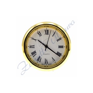 Movimento incasso diametro mm 32/35 acciaio dorato numeri romani