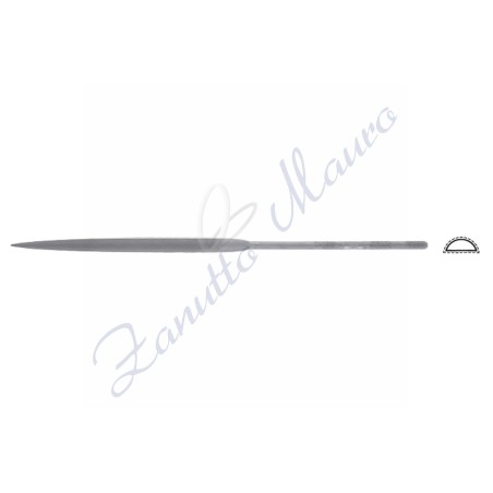 Lima ad ago LA2402 mezza tonda mm 180  taglio 4 Vallorbe