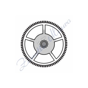 Ruota dei secondi con perni lunghi sotto Unitas 6497 ricambio 224 - 134364