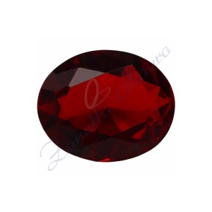 Pietra idrotermale sint. ovale mm  8x10 colore rubino busta da 2 pezzi