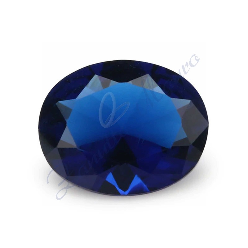 Pietra idrotermale sint. ovale mm  6x8 colore blu busta da 5 pezzi