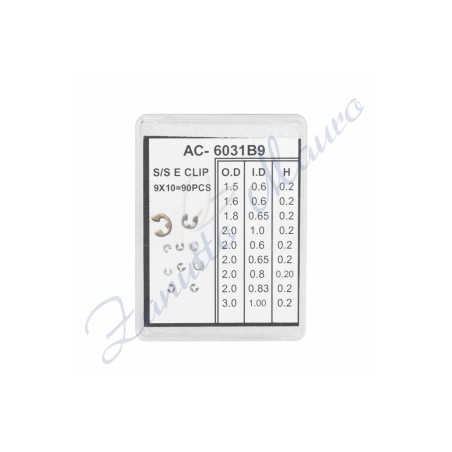 Anelli a scatto assortimento da 90 pezzi