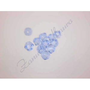 Pietre sintetiche bicono sfaccettate mm 4 colore acquamarina. 20 pz