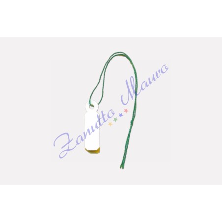 Cartellini ottagonali mm 5,5x18 con filo verde - 500 pezzi