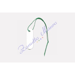 Cartellini ovali mm 7x22 con filo verde - 500 pezzi