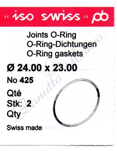 O-Ring Quartz ISO425 busta 2 pz Diam.int. 23.00 sezione 0,50