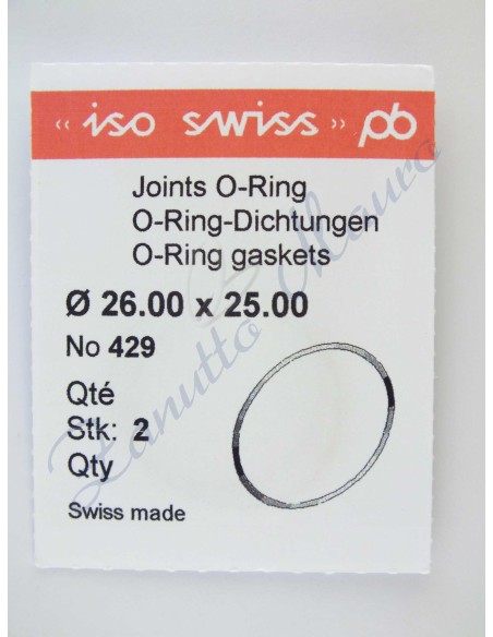 O-Ring Quartz ISO429 busta 2 pz Diam.int. 25.00 sezione 0,50