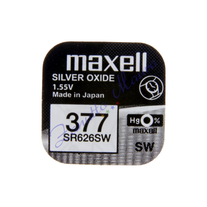 Pila Maxell  377  silver oxide SR626SW Hg 0%