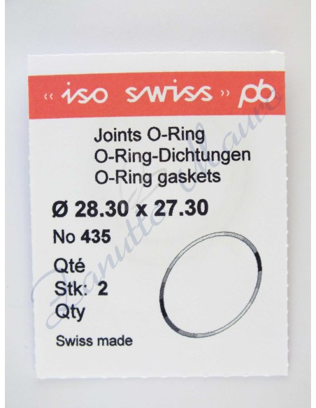 O-Ring Quartz ISO435 busta 2 pz Diam.int. 27.30 sezione 0,50