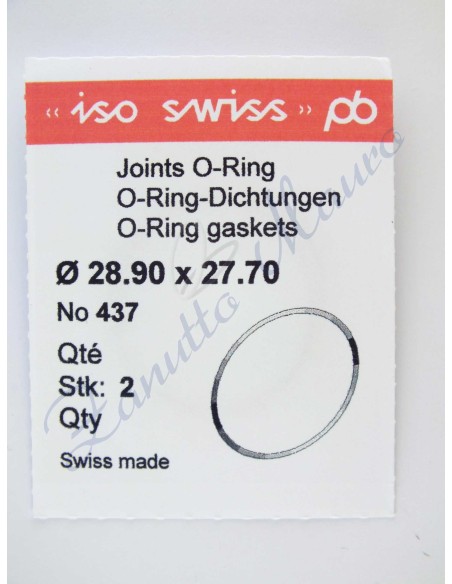 O-Ring Quartz ISO437 busta 2 pz Diam.int. 27.70 sezione 0,60