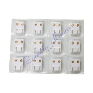 Pre orecchini MBY mini con pietre bianche acciaio dorato mm 3,00