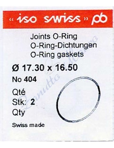 O-Ring Quartz ISO454 busta 2 pz Diam.int. 32.50 sezione 0,50