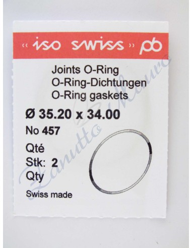 O-Ring Quartz ISO457 busta 2 pz Diam.int. 34.00 sezione 0,60
