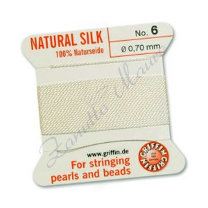 Filo per collane Griffin diametro mm 0,70 numero  6 colore bianco