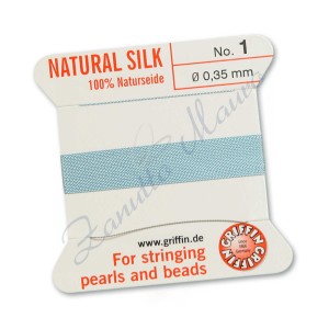 Filo per collane Griffin diametro mm 0,35 numero  1 colore turchese