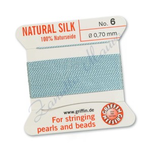 Filo per collane Griffin diametro mm 0,70 numero  6 colore turchese