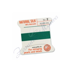 Filo per collane Griffin diametro mm 0,45 numero  2 colore verde