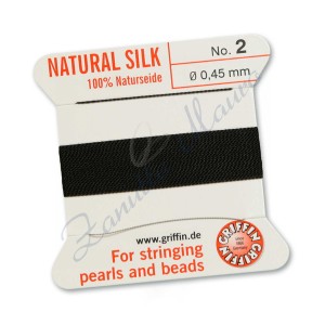 Filo per collane Griffin diametro mm 0,45 numero  2 colore nero